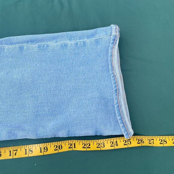 American Eagle cargo style Blue jeans Boot Cut/flare short/cropped - Picture 7 of 8